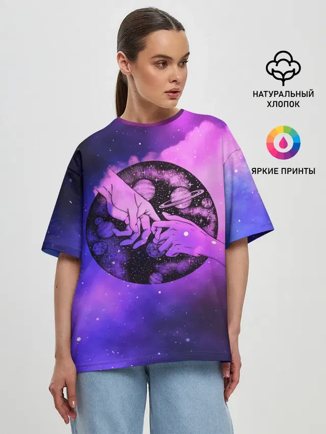 Женская футболка оверсайз