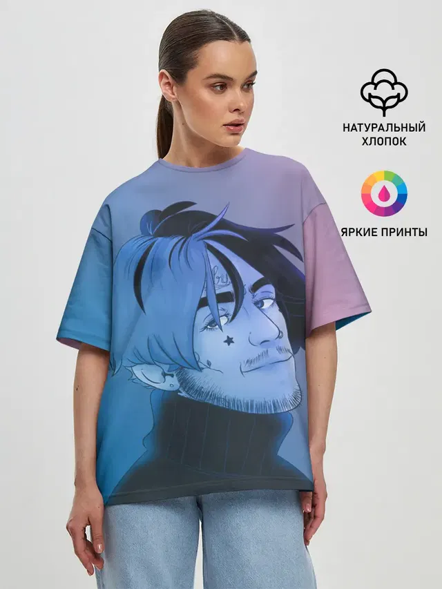Женская футболка оверсайз