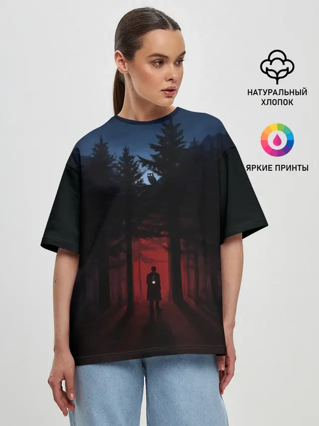 Женская футболка оверсайз