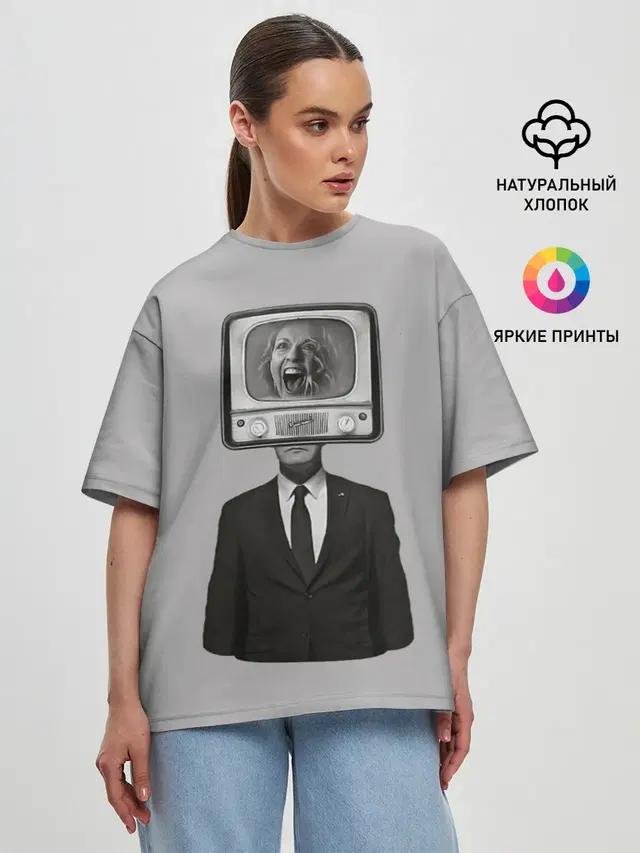 Женская футболка оверсайз