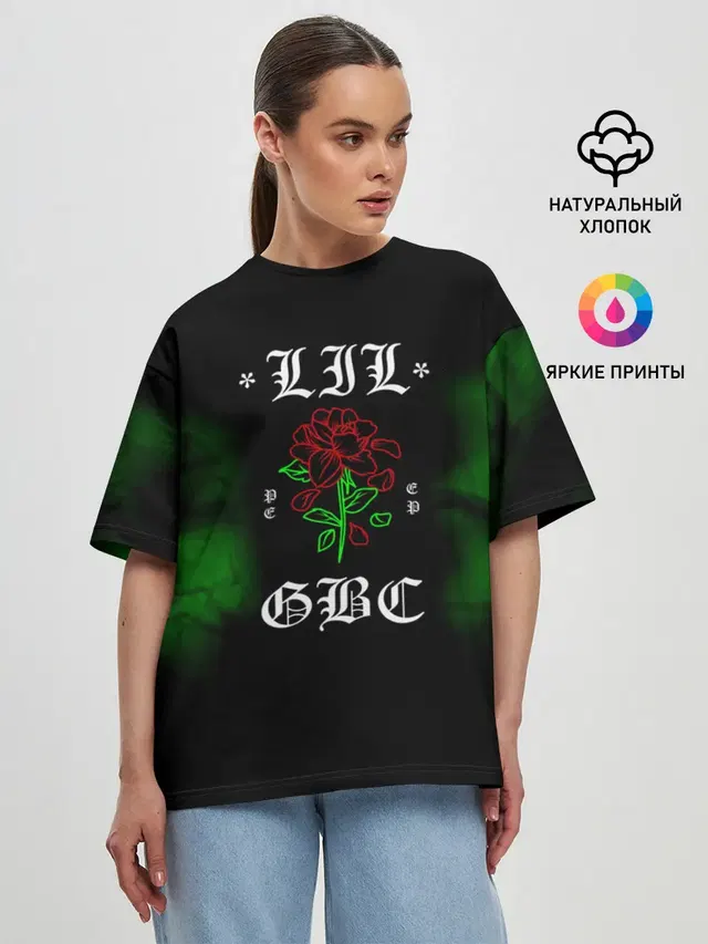 Женская футболка оверсайз с принтом «Lil Peep»