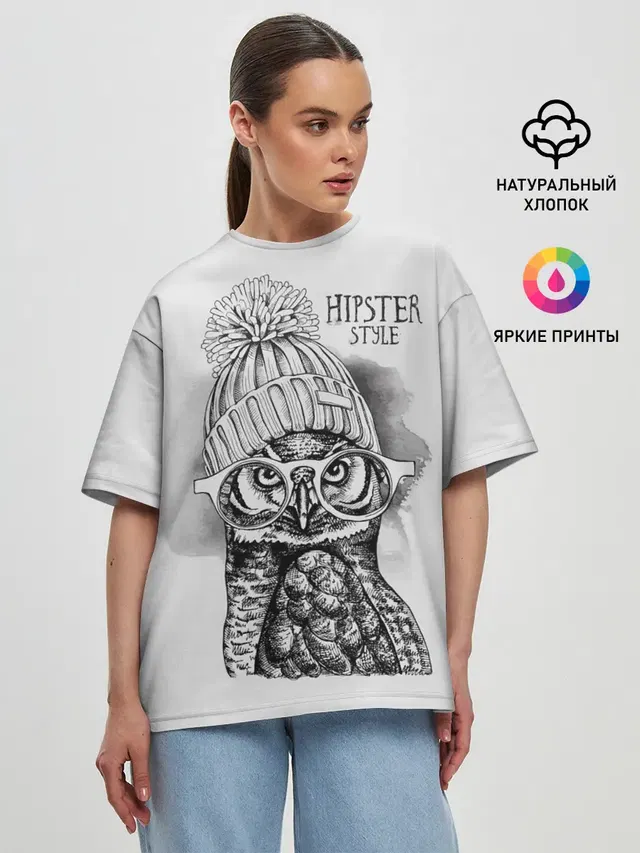 Женская футболка оверсайз
