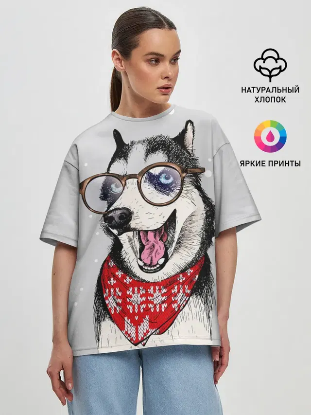 Женская футболка оверсайз
