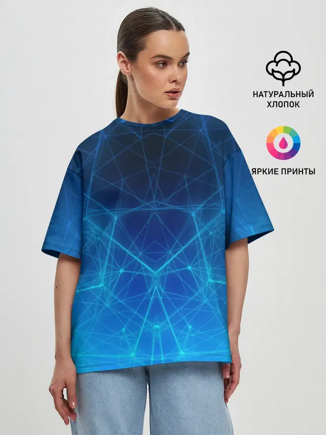 Женская футболка оверсайз