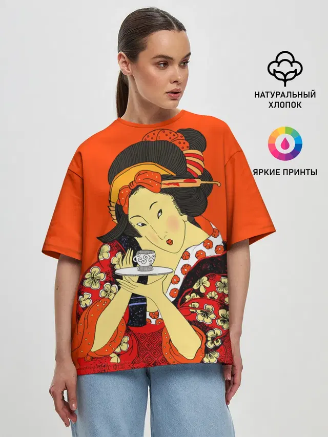 Женская футболка оверсайз