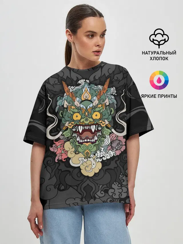 Женская футболка оверсайз