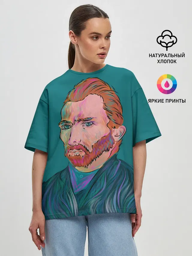 Женская футболка оверсайз