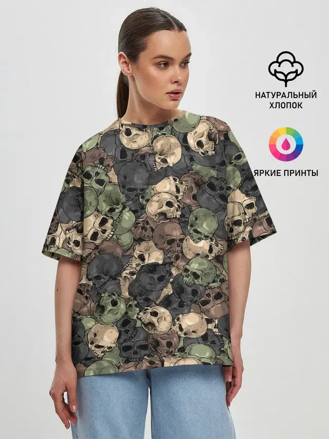 Женская футболка оверсайз