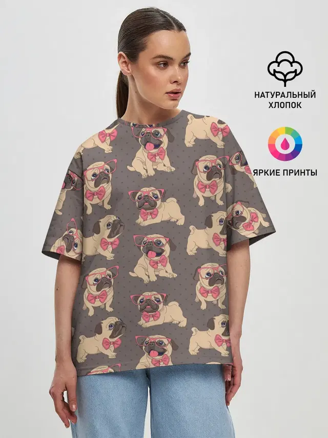 Женская футболка оверсайз