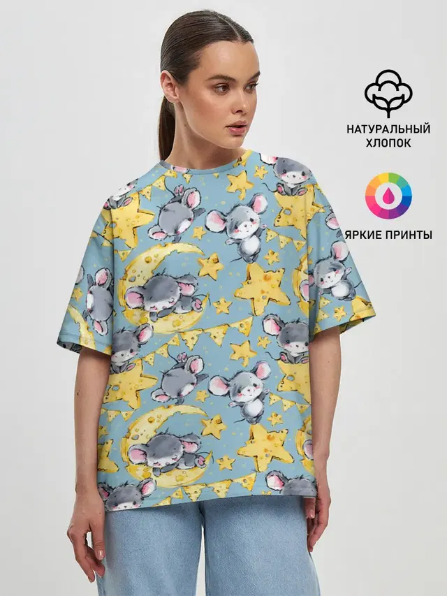 Женская футболка оверсайз