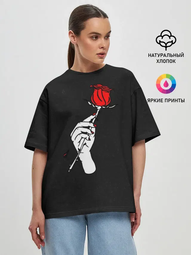 Женская футболка оверсайз