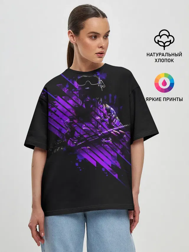 Женская футболка оверсайз