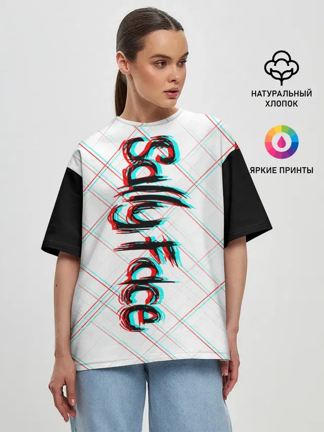 Женская футболка оверсайз
