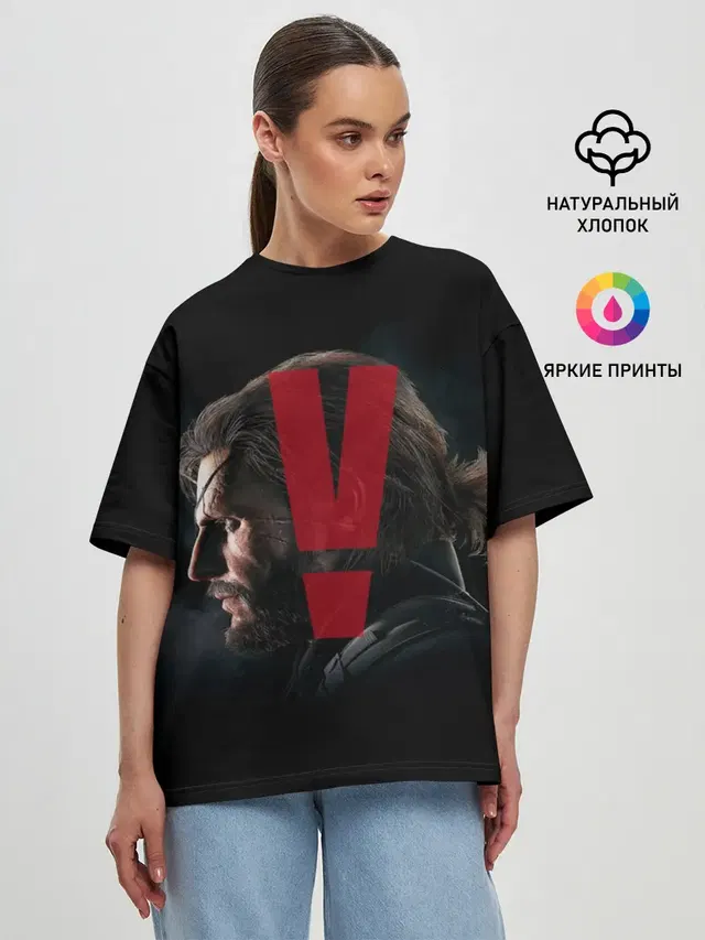 Женская футболка оверсайз с принтом «Metal Gear — METAL GEAR SOLID 5»