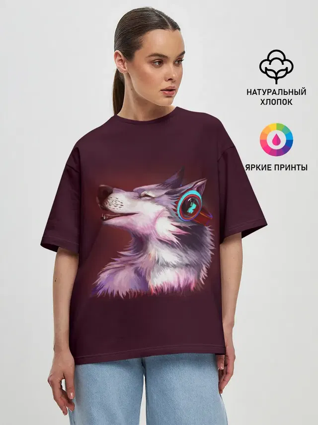 Женская футболка оверсайз