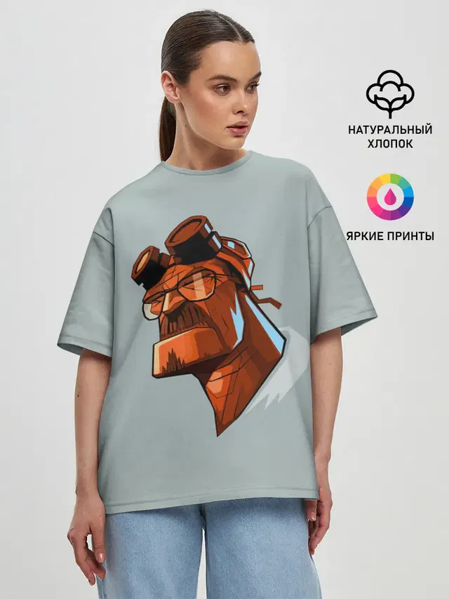 Женская футболка оверсайз