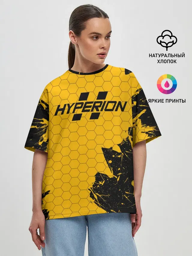 Женская футболка оверсайз с принтом «Покер — BORDERLANDS HYPERION»