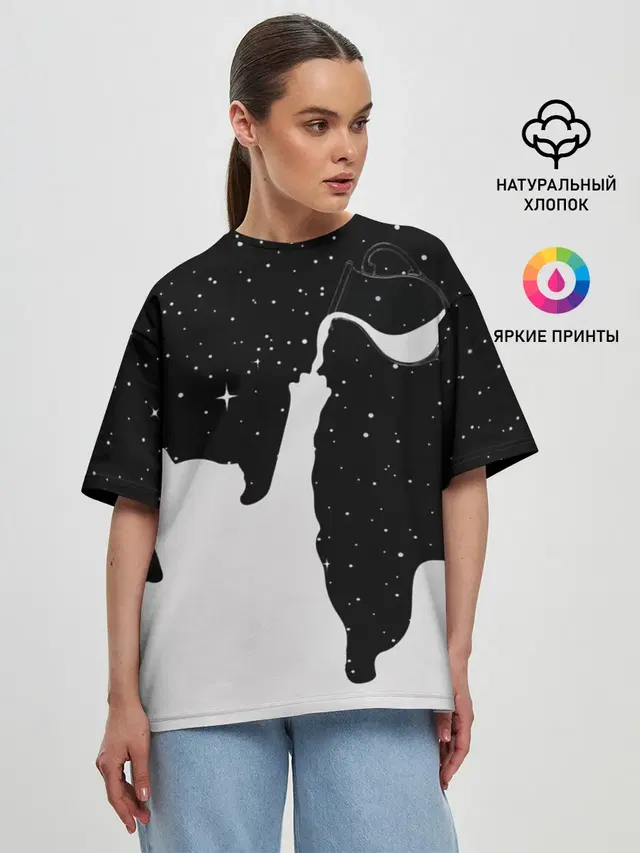 Женская футболка оверсайз