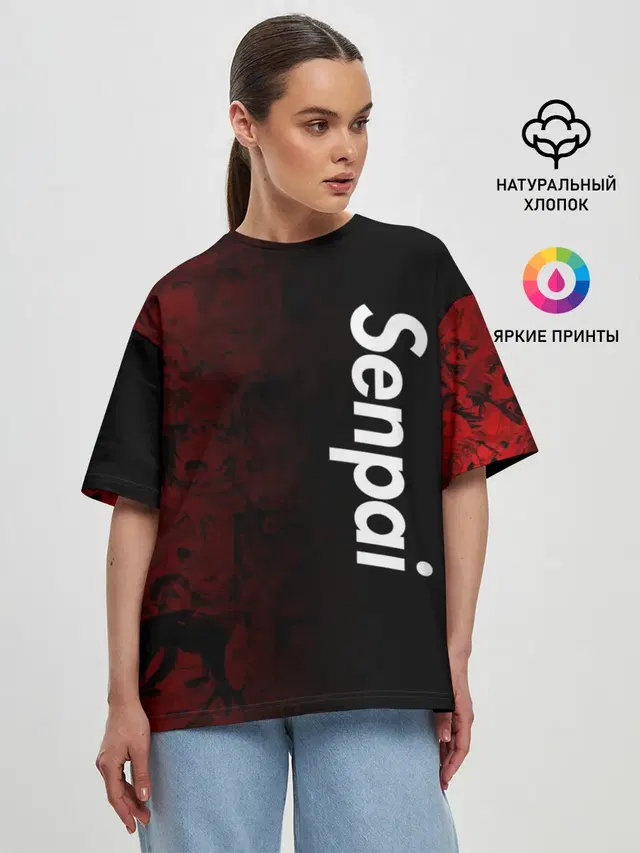 Женская футболка оверсайз с принтом «Ahegao»