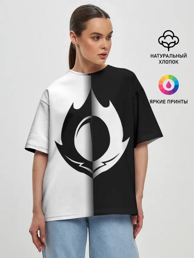 Женская футболка оверсайз с принтом «Code Geass — GODE GEASS symbol»