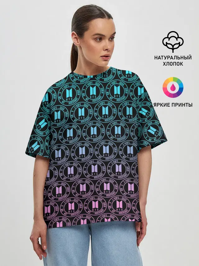 Женская футболка оверсайз
