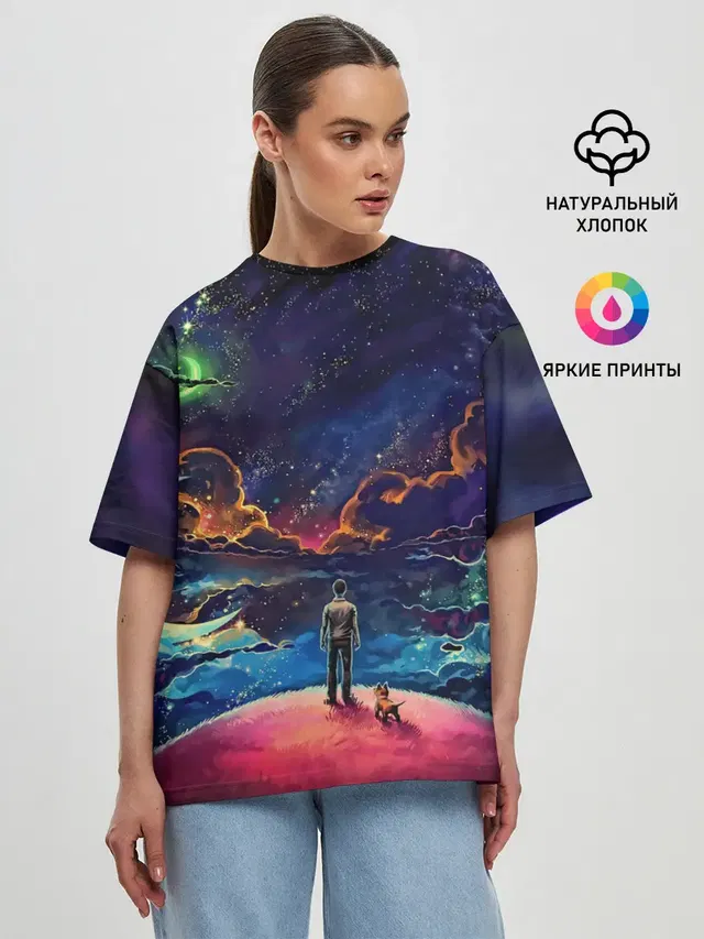 Женская футболка оверсайз