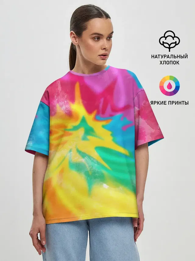 Женская футболка оверсайз