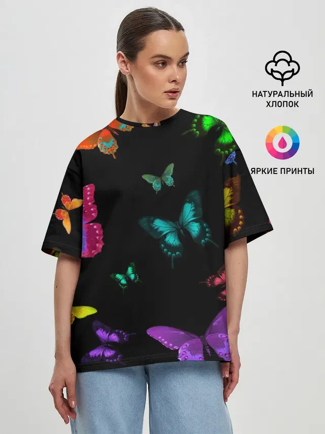 Женская футболка оверсайз