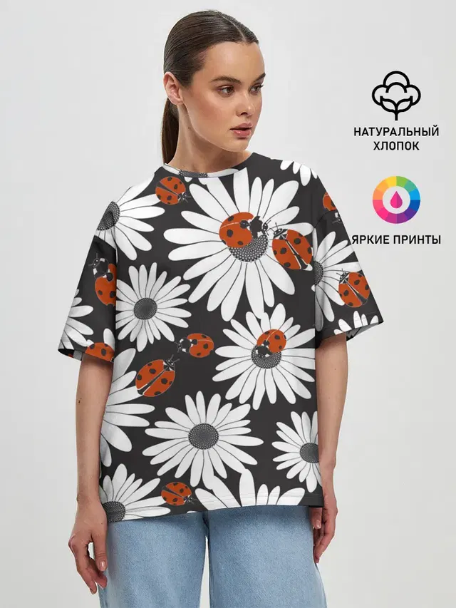 Женская футболка оверсайз