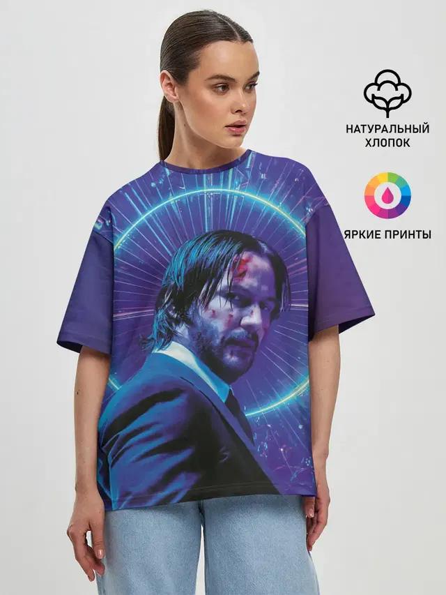 Женская футболка оверсайз