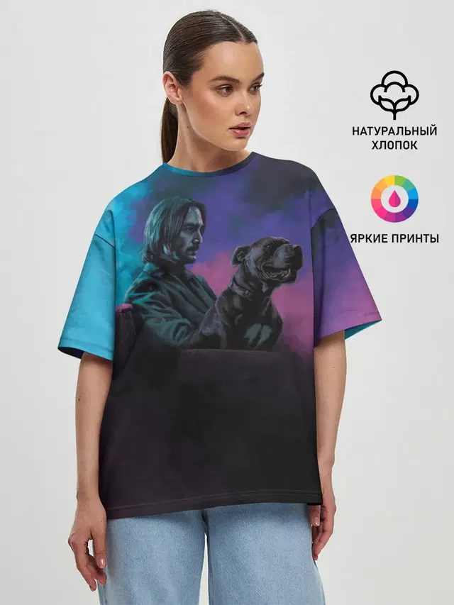 Женская футболка оверсайз