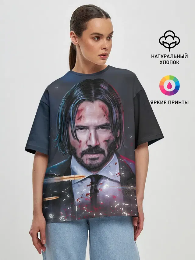 Женская футболка оверсайз