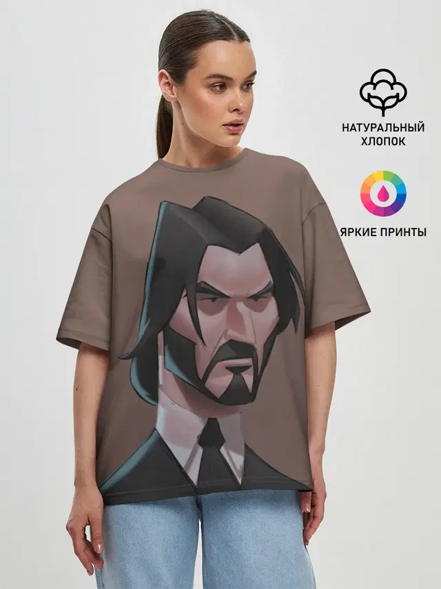 Женская футболка оверсайз