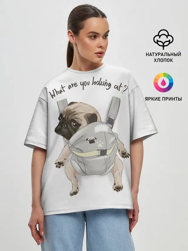 Женская футболка оверсайз