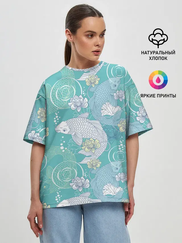 Женская футболка оверсайз