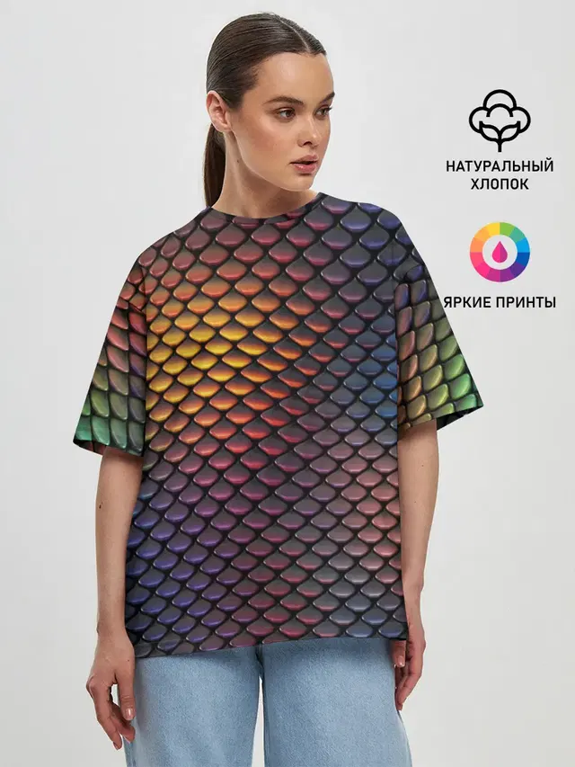 Женская футболка оверсайз