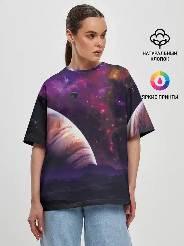 Женская футболка оверсайз
