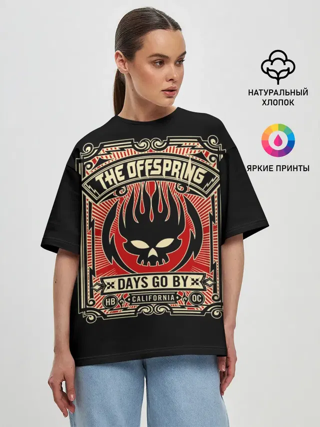 Женская футболка оверсайз с принтом «Offspring»