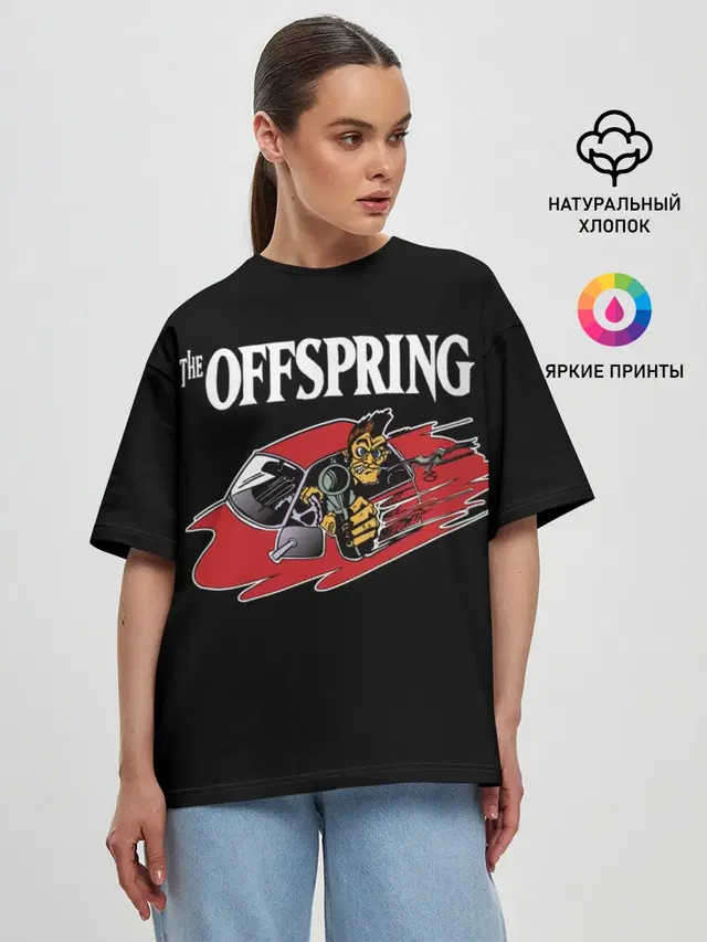 Женская футболка оверсайз с принтом «Offspring»