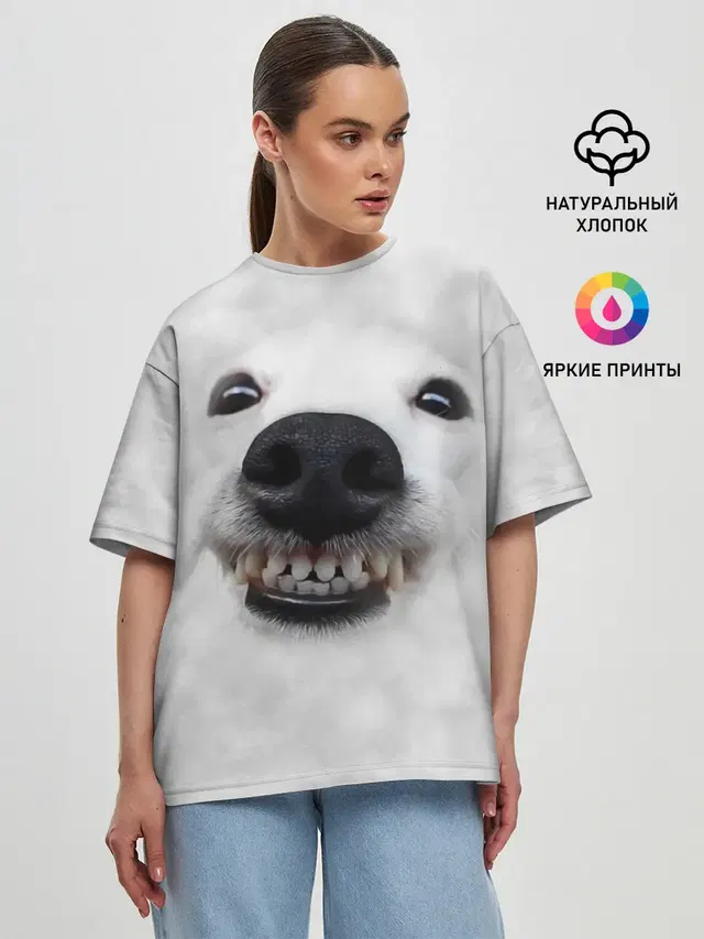 Женская футболка оверсайз