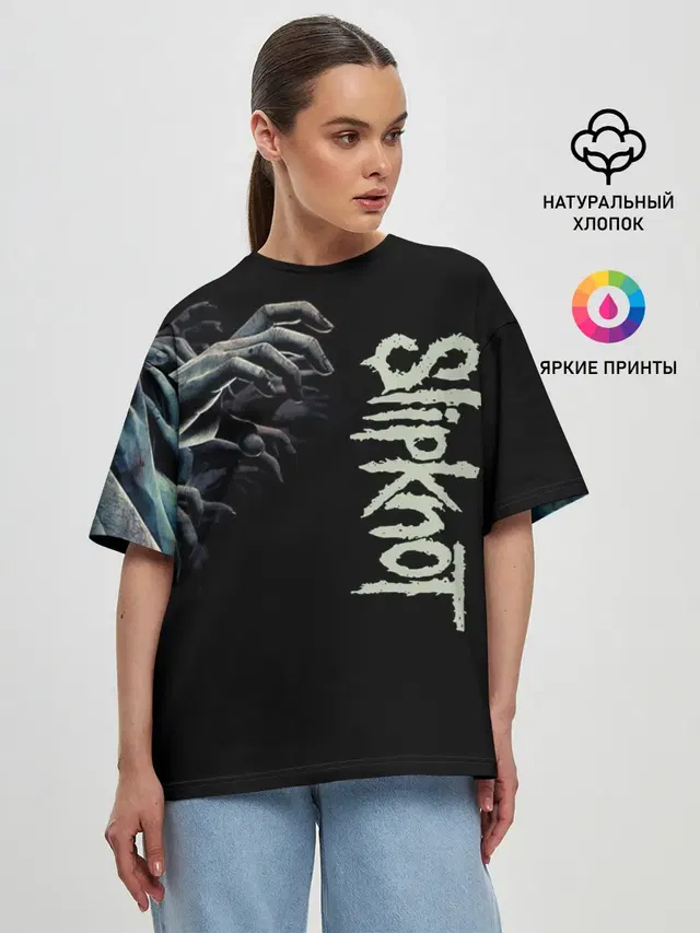 Женская футболка оверсайз