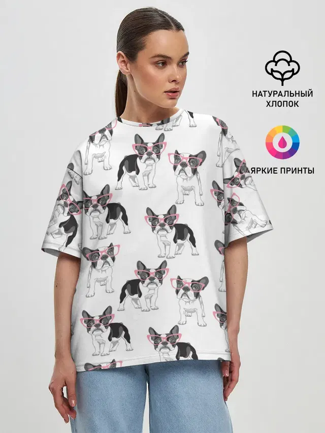 Женская футболка оверсайз
