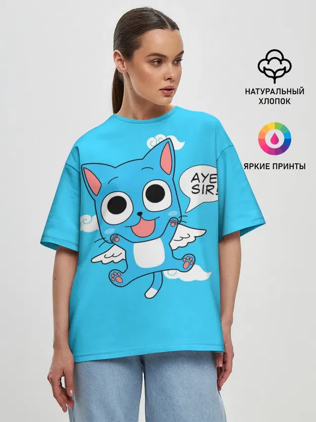 Женская футболка оверсайз