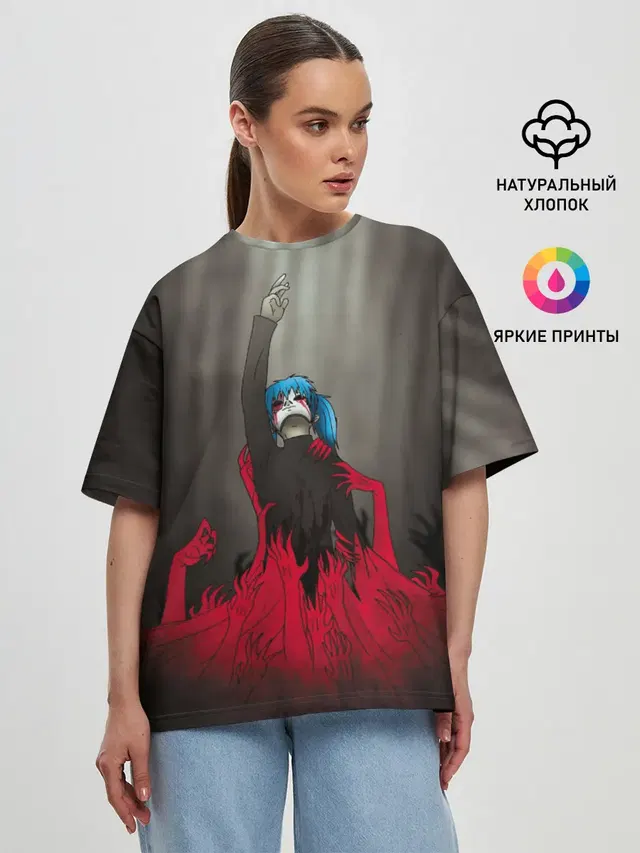 Женская футболка оверсайз