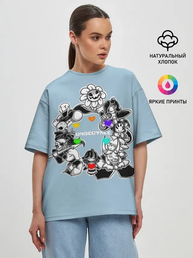 Женская футболка оверсайз