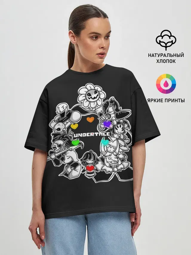 Женская футболка оверсайз