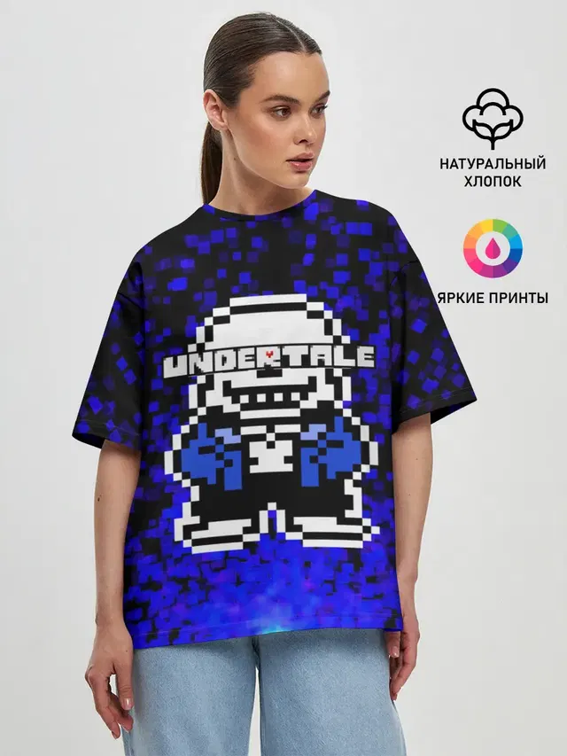 Женская футболка оверсайз с принтом «Pixel art»