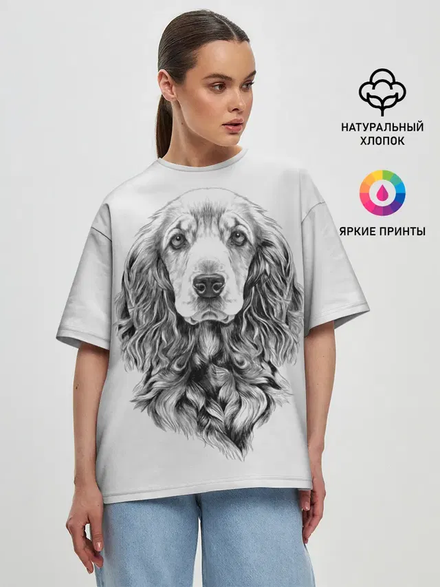 Женская футболка оверсайз