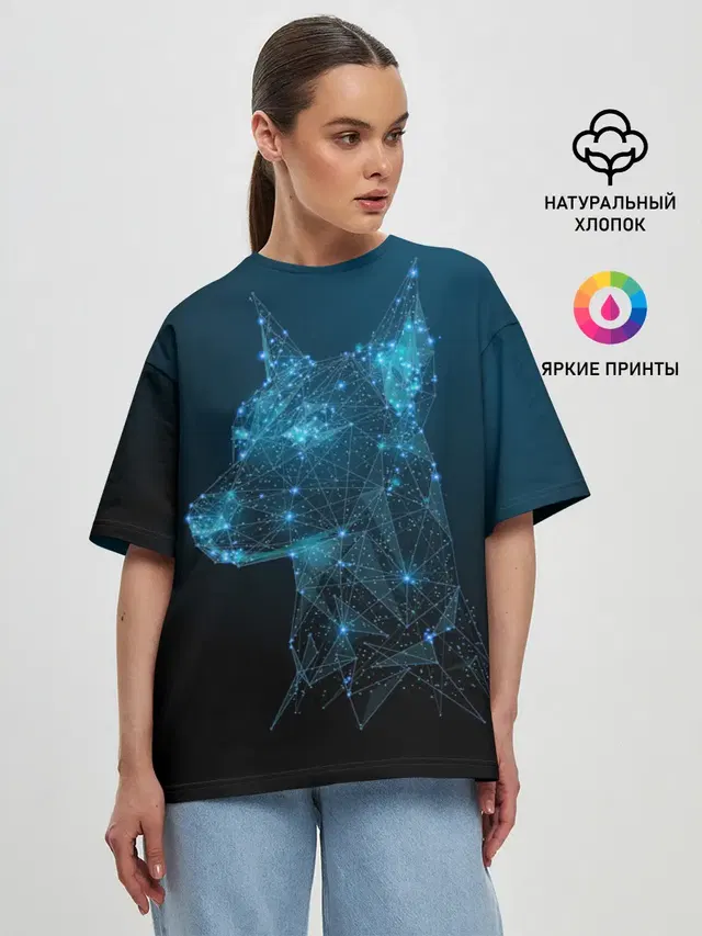 Женская футболка оверсайз