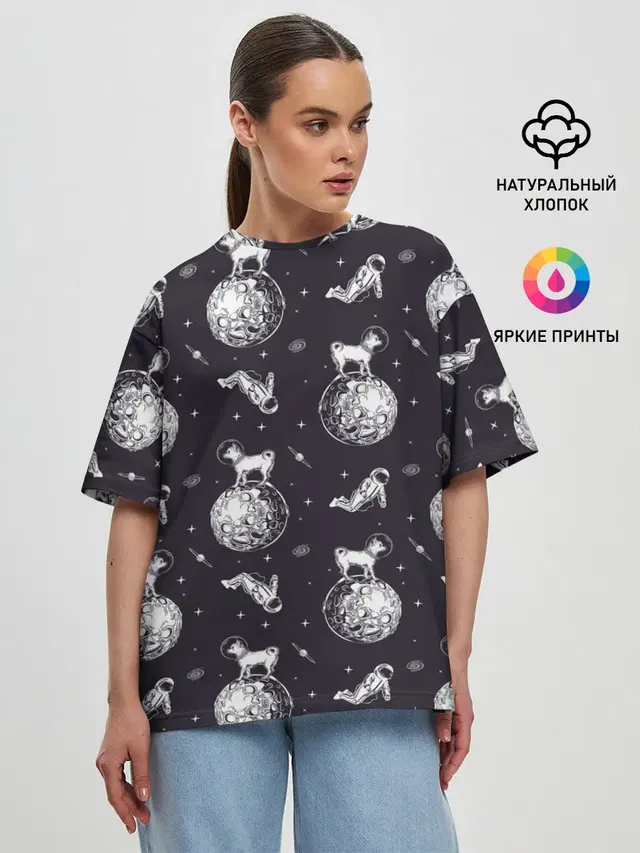 Женская футболка оверсайз